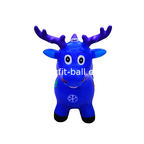 Musical Bouncing Animal Space Hopper Inflatable PVC Toy Bouncer For Kids
